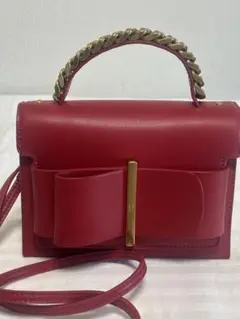 Charles & Keith リボンショルダーバッグ レッド