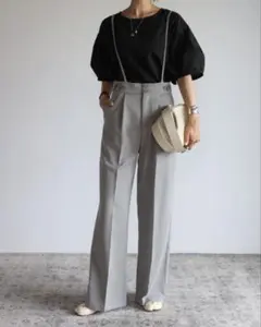 【最終価格】サスペンダー付き2wayパンツ　ボンジュールサガン