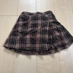プティマイン チェック スカート 100