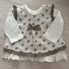 ラポシェビスキュイ　ドット　フリルベスト　トップスセット