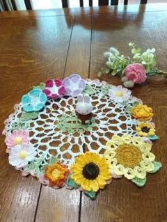 ☆.*レース編みドイリーhandmadeNo.355.*☆