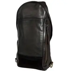 COACH ダークブラウン レザー スリングバッグ　70796