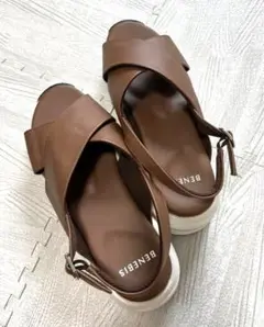 美品　未使用　ベルメゾン　厚底サンダルL