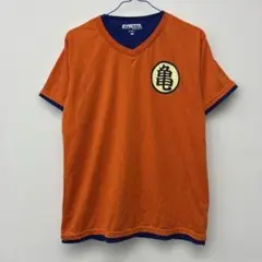 DRAGONBALL オレンジ Vネック Tシャツ M ドラゴンボール　◆25