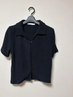 MOUSSY（マウジー）STRETCH CRAPE シャツ BLK
