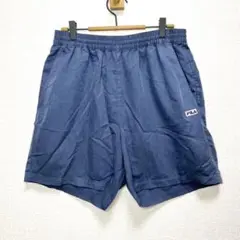 フィラ◆ショートパンツ(XL)ウエストゴム 刺繍ロゴ コットン ポケット ハーフ