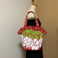 ハワイアンフリルショルダー バック❣️パカラ/赤❣️handmade