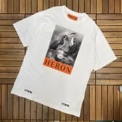 HERON PRESTON 青鷺 アートデザイン 半袖 Tシャツ フォトT
