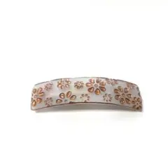 花柄デザインプレートバレッタ