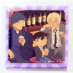 コナン&赤井&安室　メモリアル缶バッジ　スペシャルver.　コナンランド