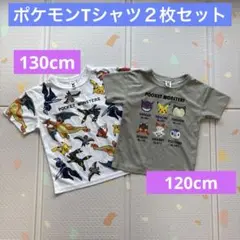 ポケットモンスター Tシャツ２枚　ホワイト130cm グレー120cm 速乾素材