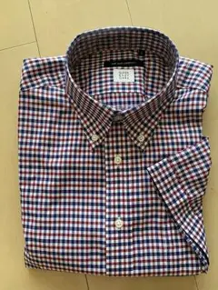 半袖　THE SUIT COMPANY 半袖チェックシャツ L