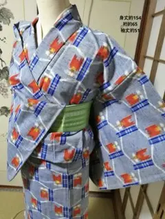 ウール/小紋《3点おまとめ2111円対象》