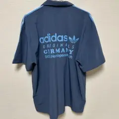 adidas 半袖シャツ ダークブルー XL