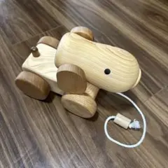 木製犬型引っ張るおもちゃ