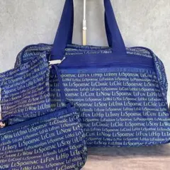 【訳あり】レスポートサック ロゴ柄ミニポーチ ブルー系 オマケ付き♪