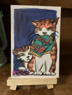カリカリちょうだい　猫　イラスト