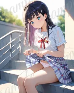 b425 美少女 かわいい イラスト 下着 コスプレ セクシー A4ポスター
