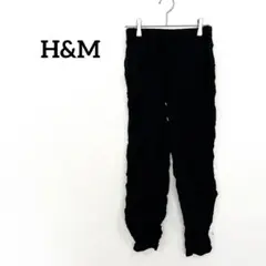 H&M DIVIDED ブラックパンツ ダンス　練習着　カジュアル　軽量薄手