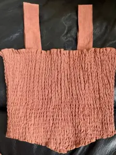 麻素材バンドゥタンクトップ　テラコッタ