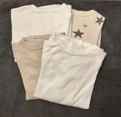 【まとめ売り】コンビ肌着2枚＋短肌着2枚 新生児準備セット 綿100％ 男女兼用