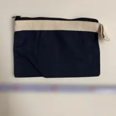 ネイビーキャンバスポーチ　新品未使用品