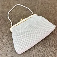 ホワイト　メッシュ　パーティーバッグ