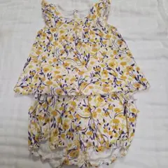 プチバトー♡セットアップ　フリルトップスブルマ　ショートパンツ 18M~