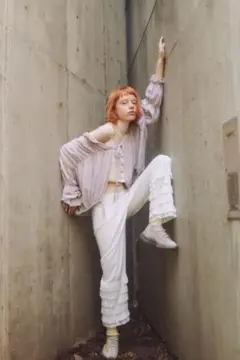 papier Gathered jacket/薄いグレー
