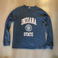 インディアナ州ロゴ ダークグレー ロングTシャツ Mサイズ
