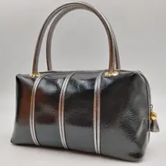 【定価数万円未使用】居東屋 フォーマルハンドバッグ パテント ゴールド金具