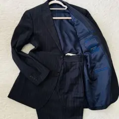 極美品✨Kent Ave×MARLANE スーツ 3B AB4 サイドベンツ　紺 ネイビー MARLANE×TRANS CONTINENTS ウール100％ 3釦スーツ