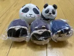 新品あり 呪術廻戦 まめころりん 五条悟 狗巻棘 パンダ　おまんじゅう