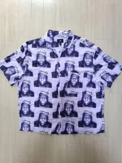 【L】H&M Notorious B.I.G. コラボ_オープンカラー シャツ