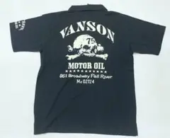 新品オークション　Vanson　バンソン　ポロシャツ　Mサイズ　ブラック