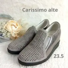 【Carissimo alte】ラインストーンインヒール スリッポン 23.5