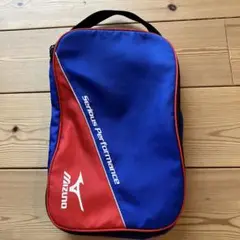 Mizuno シューズケース 青/赤