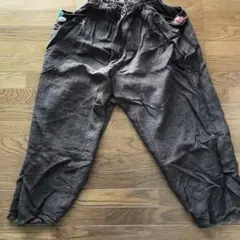 リネン　染め　もんぺ　ハンドメイド