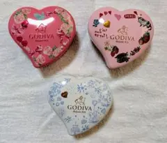 【GODIVA】 ハート型　チョコレート缶のみ　限定　３年分セット　ばら売り可