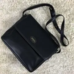 パオロ グッチ PAOLO GUCCI ショルダーバッグ 黒 PVC レザー