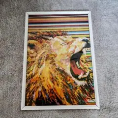 nijisuke アート インテリア 絵画 ライオン ポスター カラフル