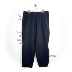 ユニクロ スウェットパンツ(XL)ネイビー 七分丈 無地 部屋着 大きいサイズ