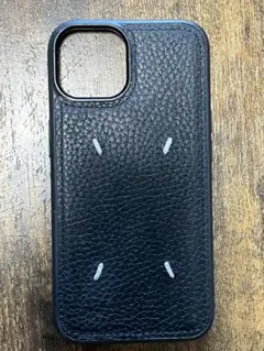 iPhone13ケース ブラック レザー調
