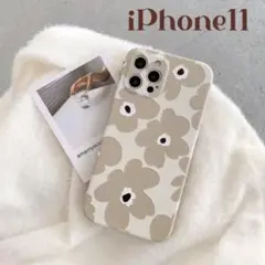 ❣️早い者勝ち❣️iPhone11 iPhoneケース 花柄 北欧デザイン ベージュ