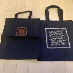 三越のエコバック　ネイビー　新品２個