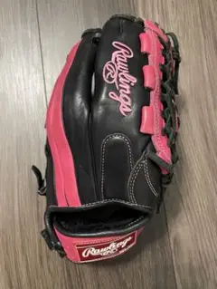 ローリングスグローブ 黒×ピンク