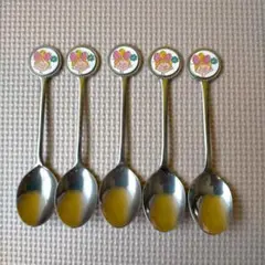 田村セツコ HAPPYおばさん 昭和レトロ デザートスプーン 5本セット
