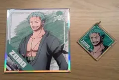 ONEPIECE 出張店 トレーディングミニ色紙 アクリルチャーム ゾロセット