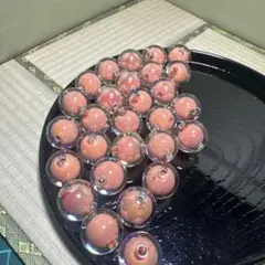 オーロラ 2重ビーズ 25個＋α オレンジ