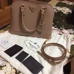 美品 プラダ サフィアーノ バック バッグ ショルダー 結婚式 入学式